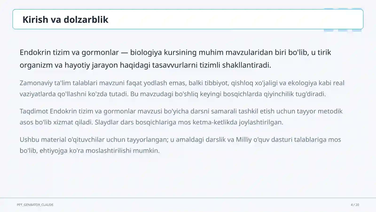 Endokrin tizim va gormonlar (8-sinf) 4