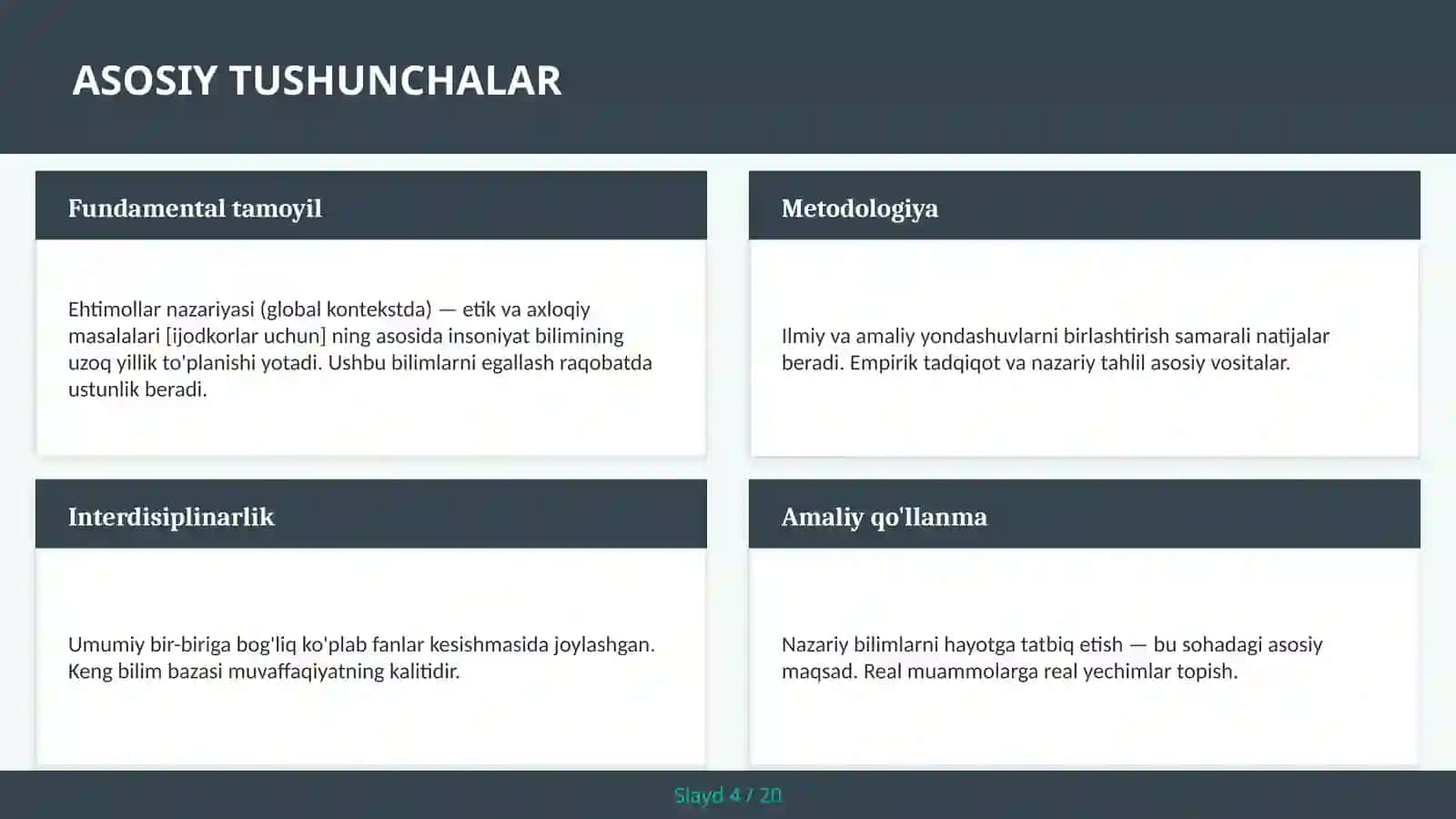 Ehtimollar nazariyasi (global kontekstda) — etik va axloqiy masalalari [ijodkorlar uchun] 4