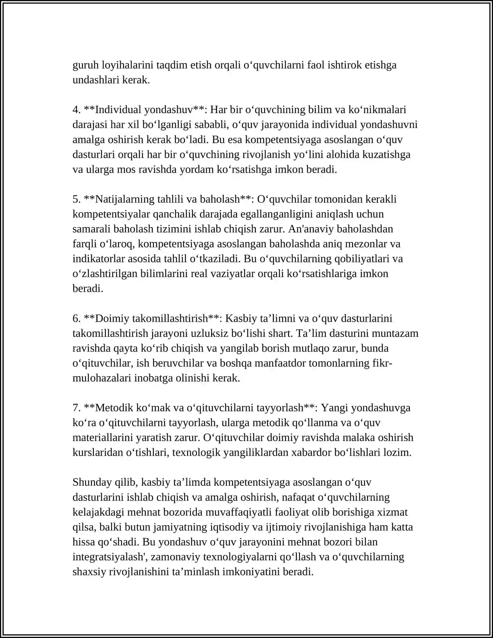 KASBIY TA’LIM MAZMUNI VA TEXNOLOGIYALARI 4