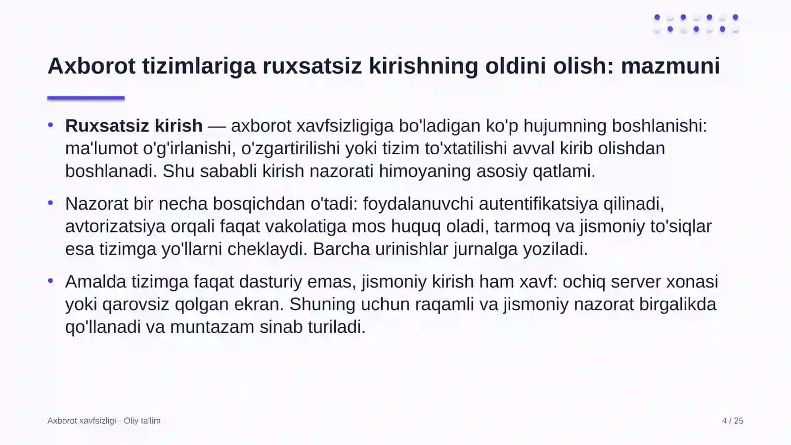 animatsiya studiyalarida axborot tizimlariga ruxsatsiz kirishning oldini olish 7924 4