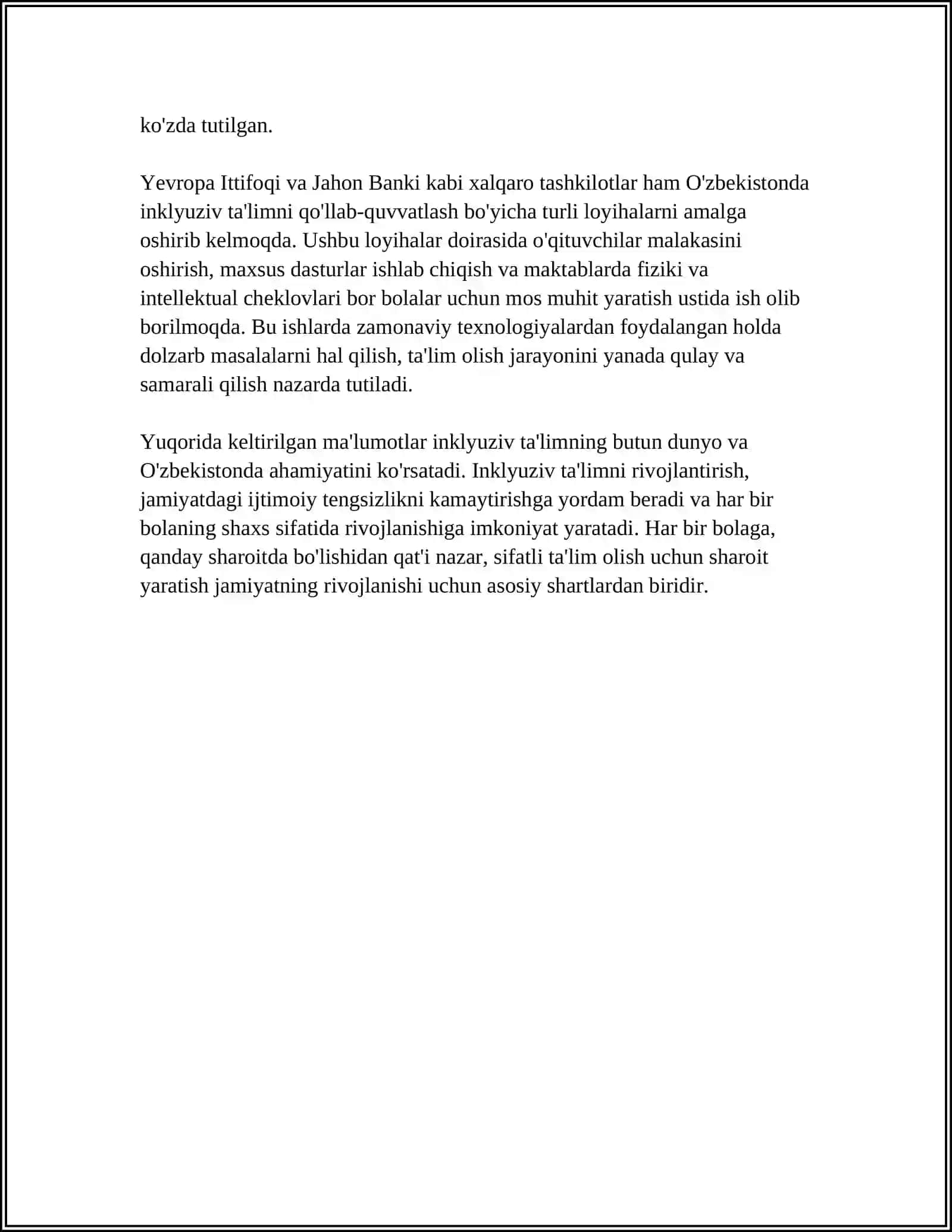 INKLYUZIV TA'LIMGA JALB QILISH BOSQICHLARI 4