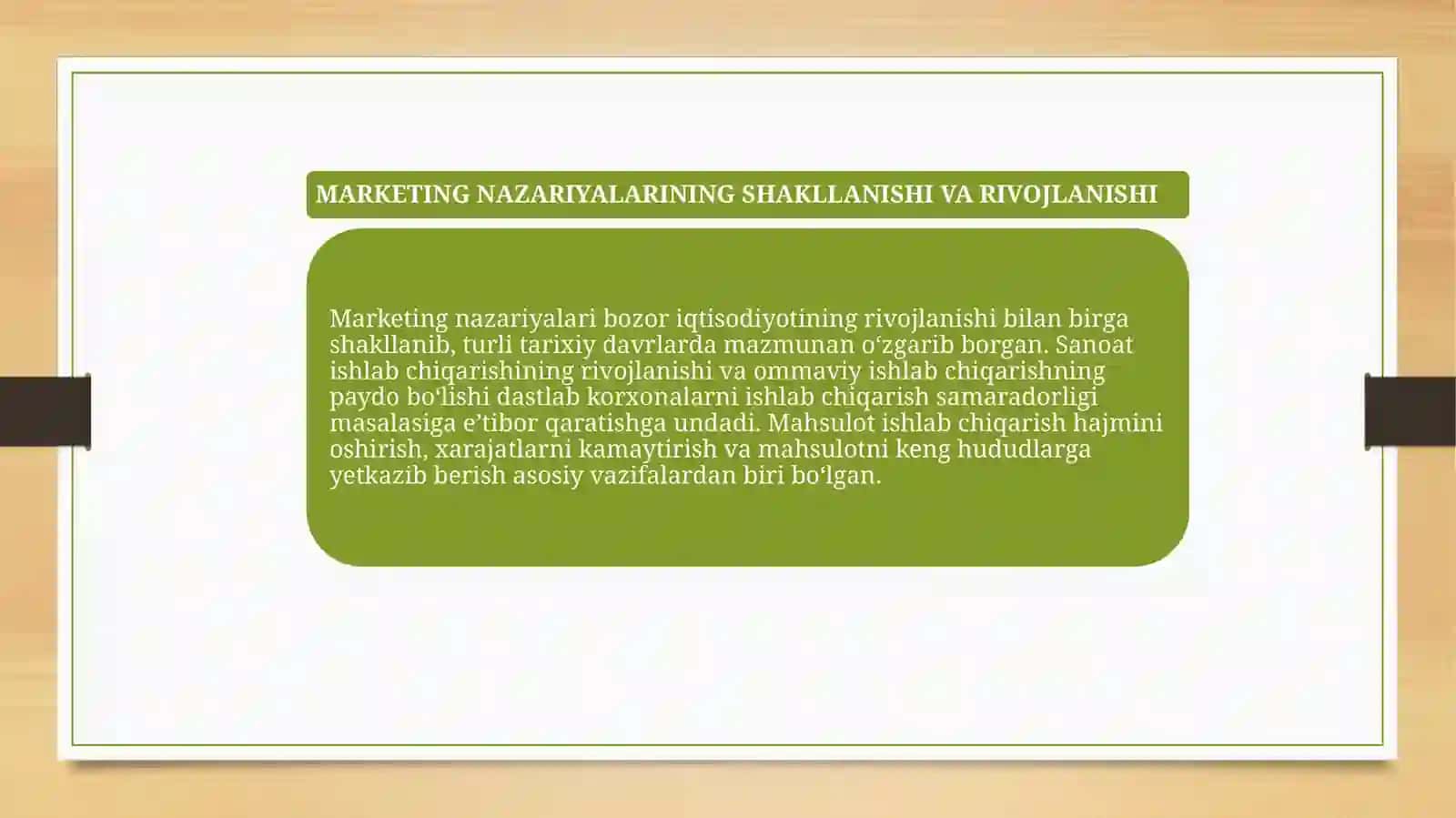 Marketing nazariyalar va konsepsiyalari 4
