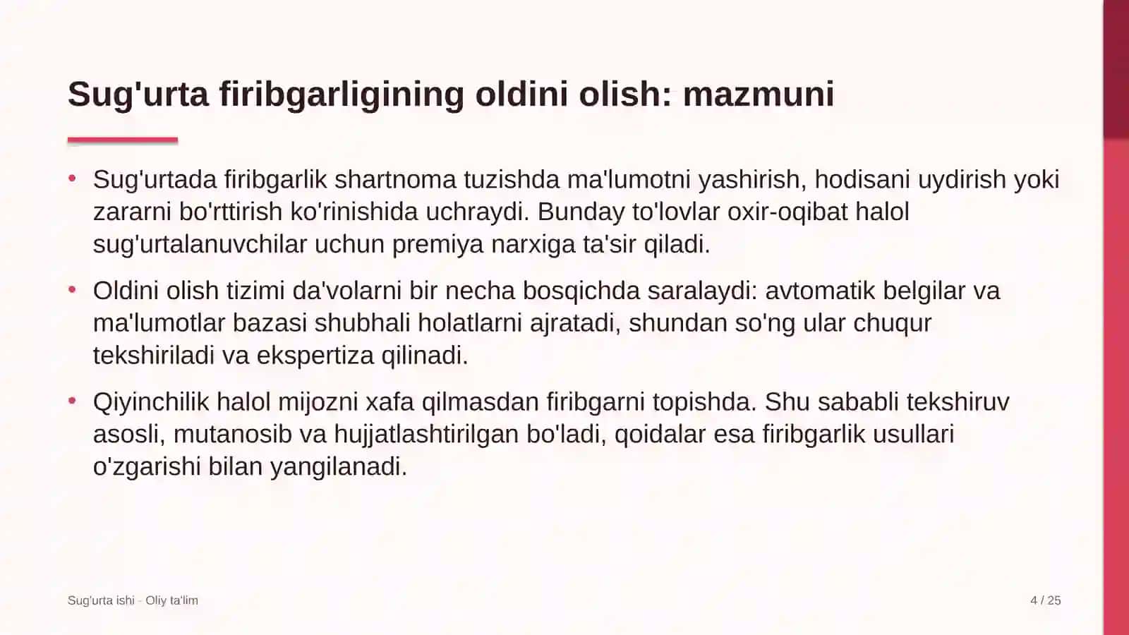 oziq ovqat sanoatida sug'urta firibgarligining oldini olish 2756 4
