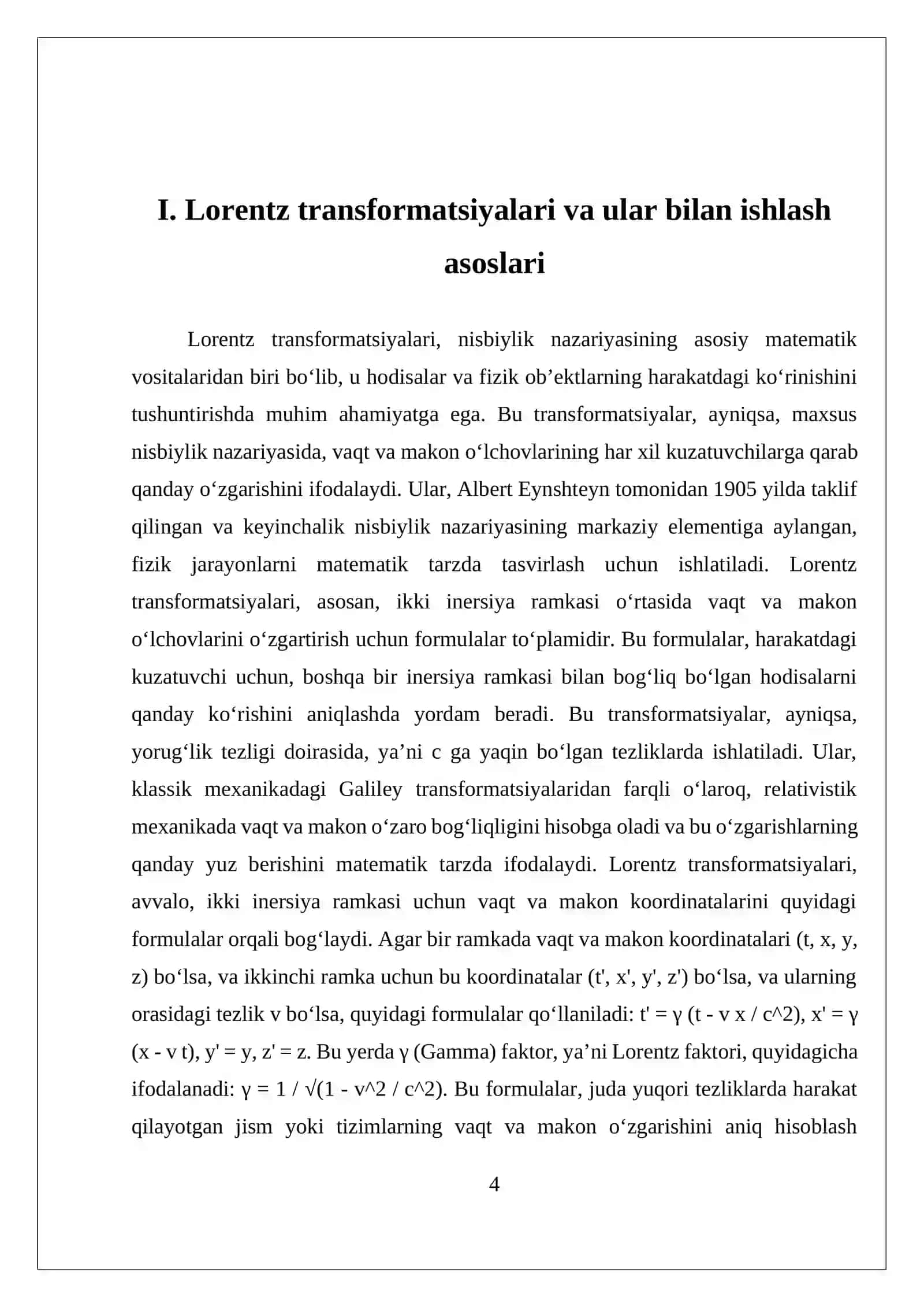 Relyativistik Dinamika Elementlari 4
