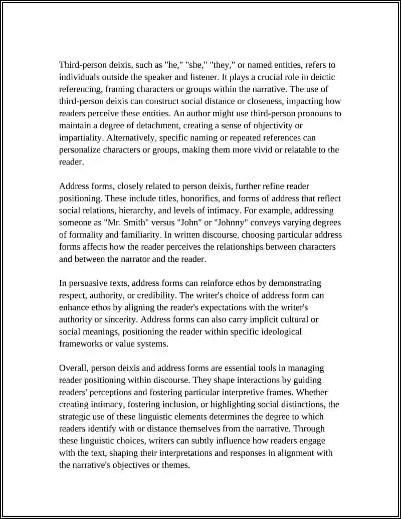 DISCOURSE AND THE READER 4