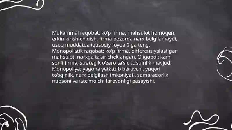 Raqobat va Manapoliya 4