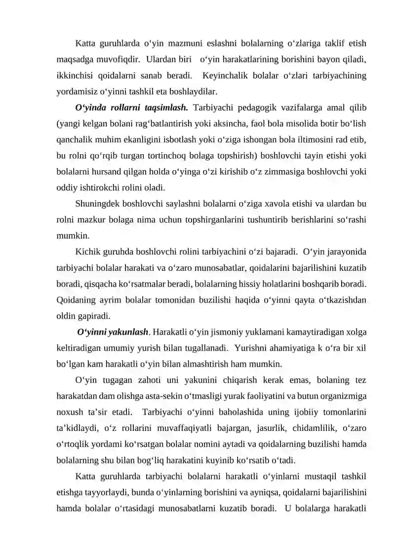 Harakatli o‘yinlarni tashkil etish va o‘tkazish metodikasi 4