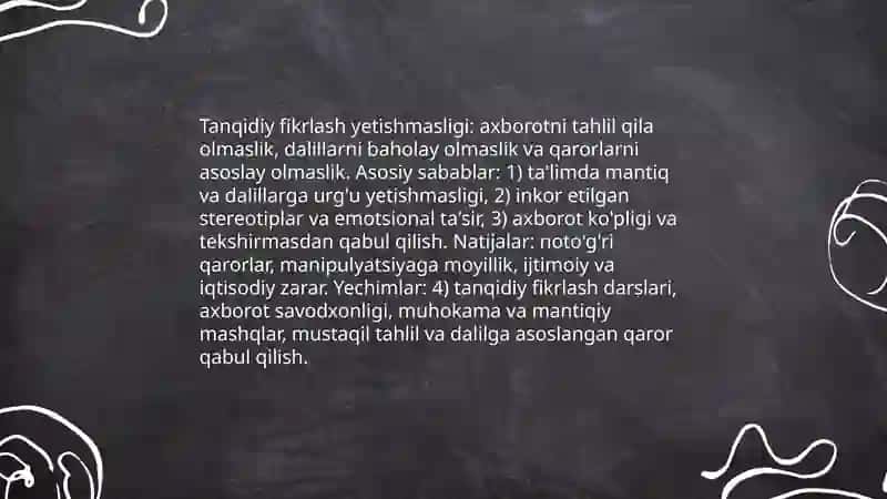 Tafakkur muammolari Abdunazarova Durdona 4