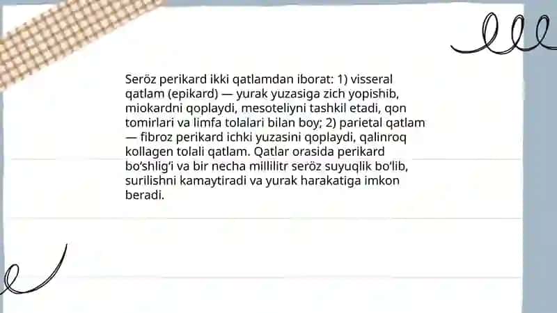 Perikard va uninig turlari 4