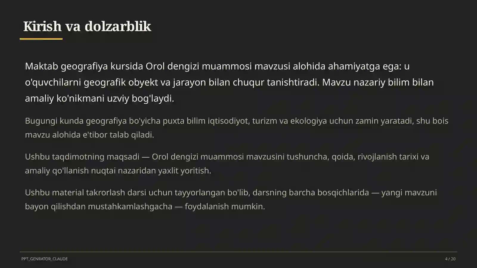 Orol dengizi muammosi (8-sinf) 4