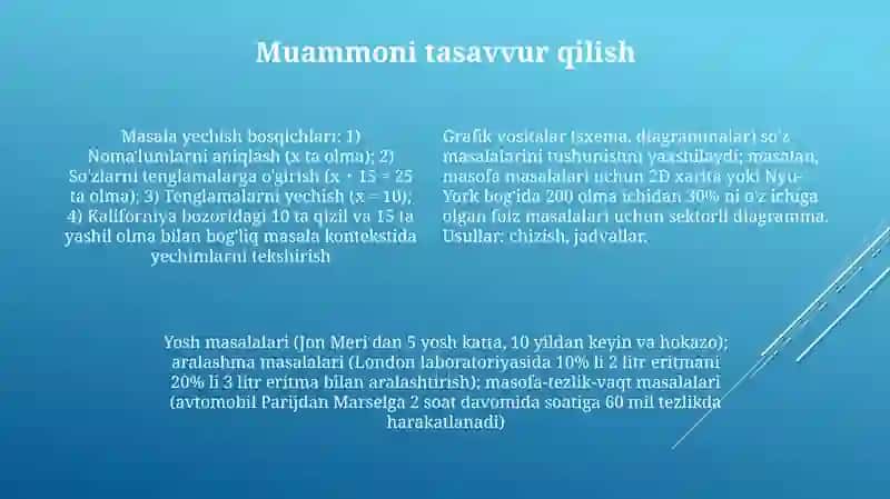 Yechish usullari 4