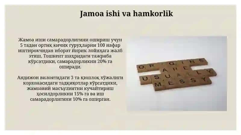 O'z-o'zini boshqarish va samaradorlik uchun javobgarlik 4