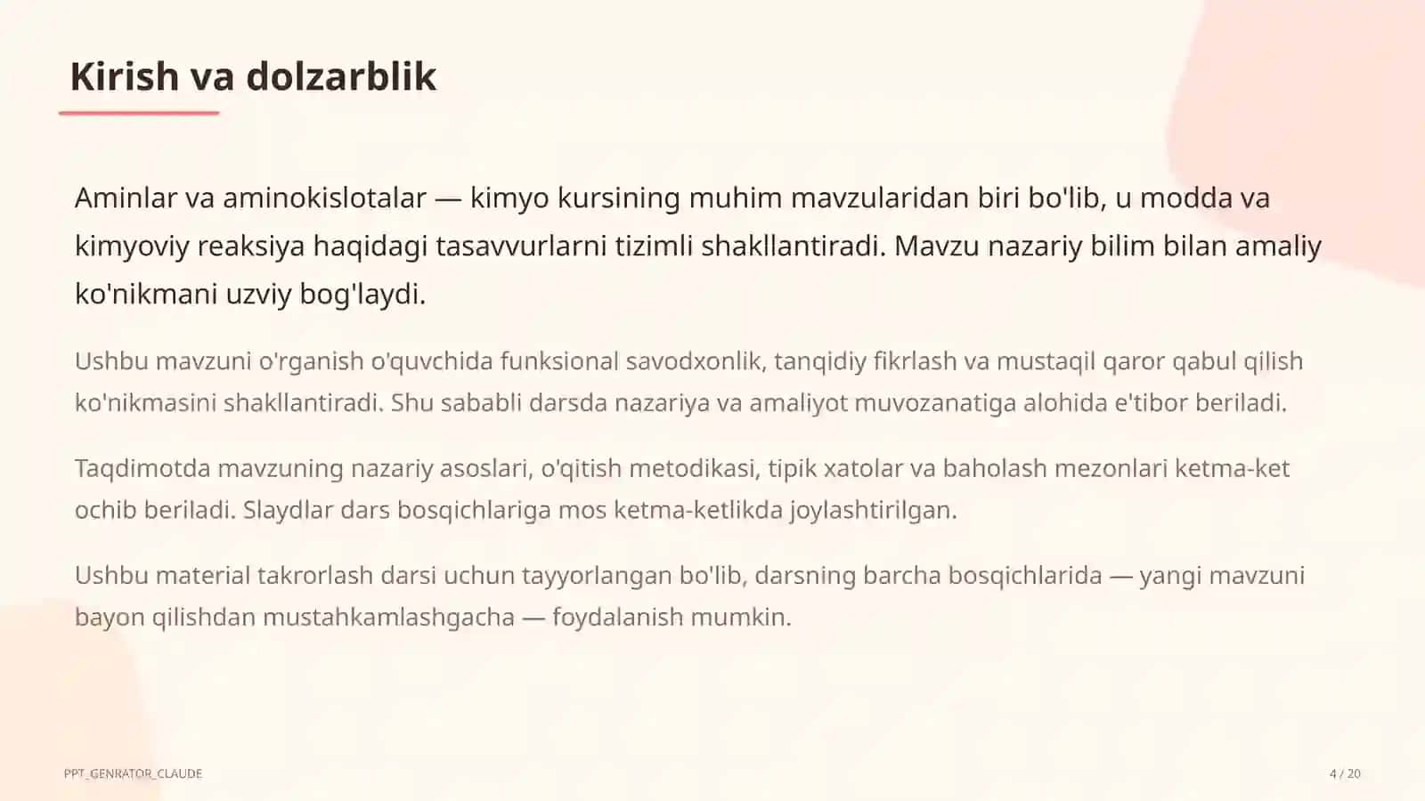 Aminlar va aminokislotalar (11-sinf) 4