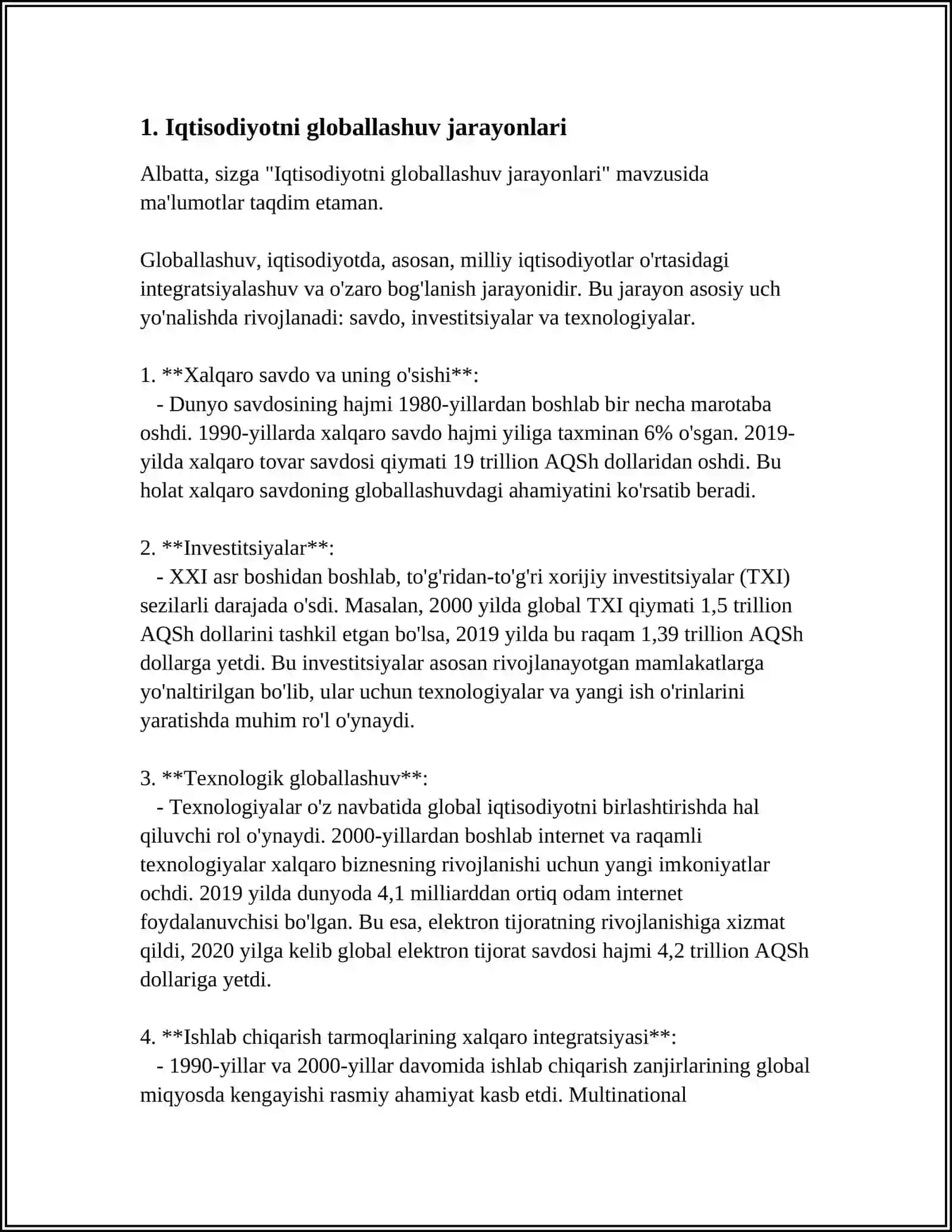MINTAQAVIY IQTISODIYOT FANINING SHAKLLANISHINI VA RIVOJLANISHNI YORITIB BERING 4