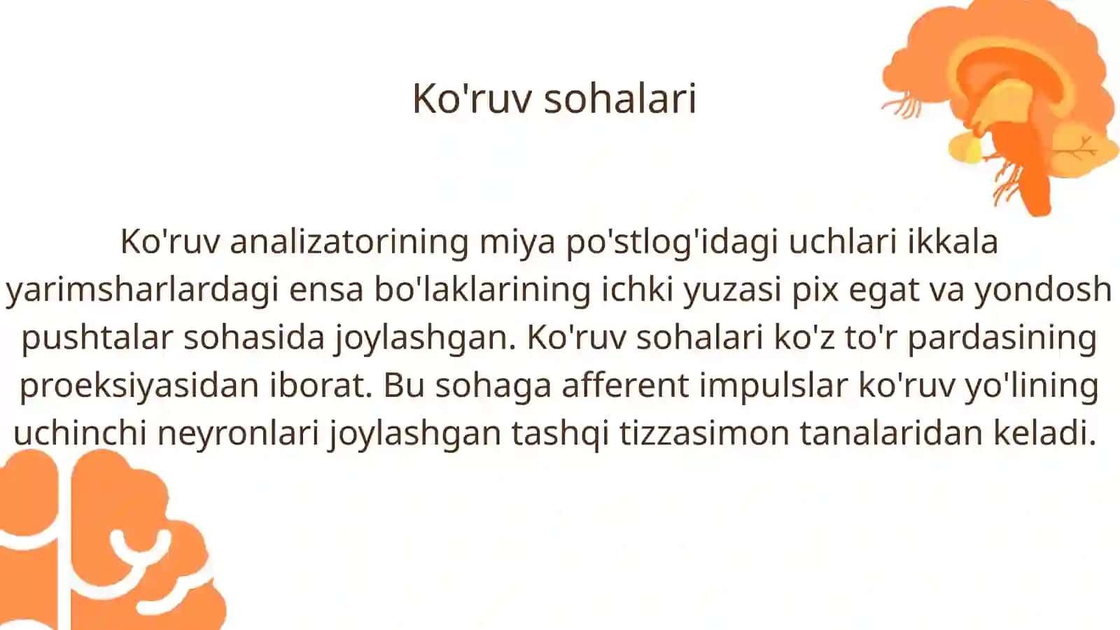 Mavzu :Bosh miya katta yarimsharlar postlog'ining fiziologiyasi 4