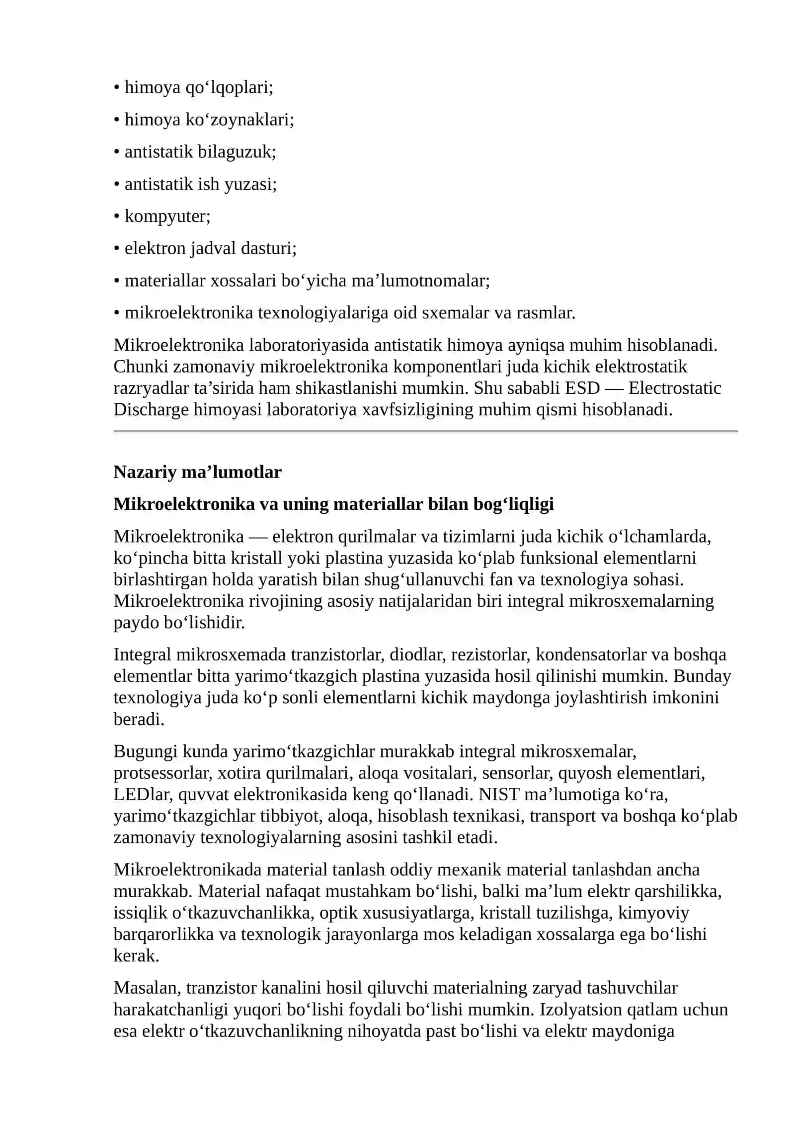 MIKROELEKTRONIKA MATERIALLARI 4
