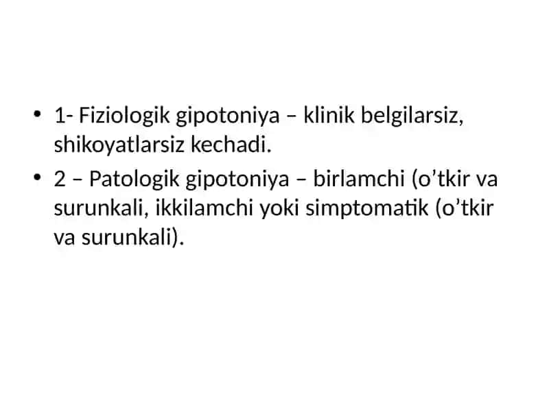 Gipovolemik shok va qayta taqsimlanuvchi shok 4