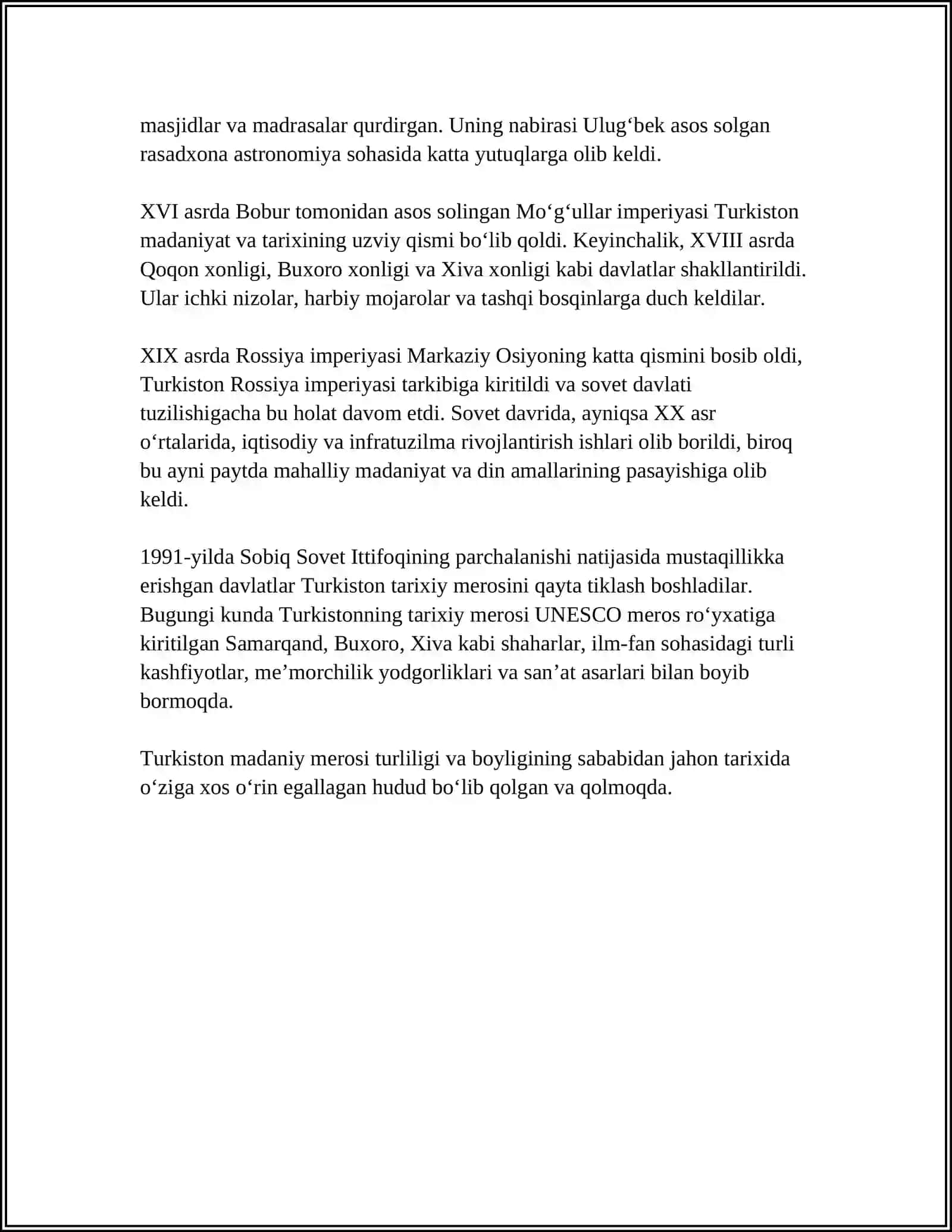 Turkiston 4