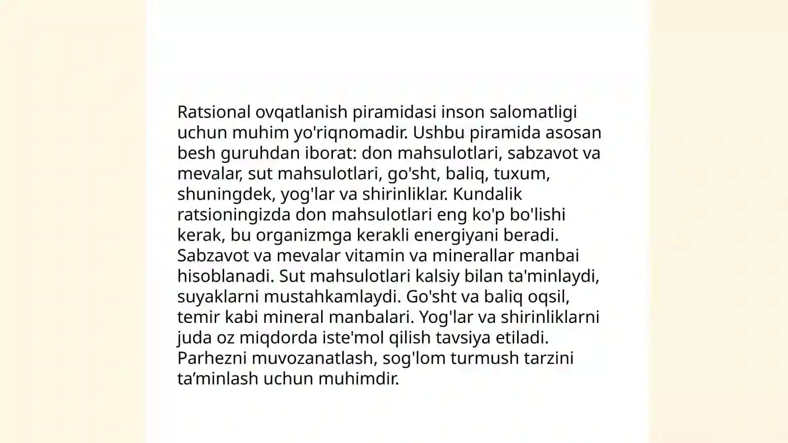 Sog'lom ovqatlanish asoslari 4
