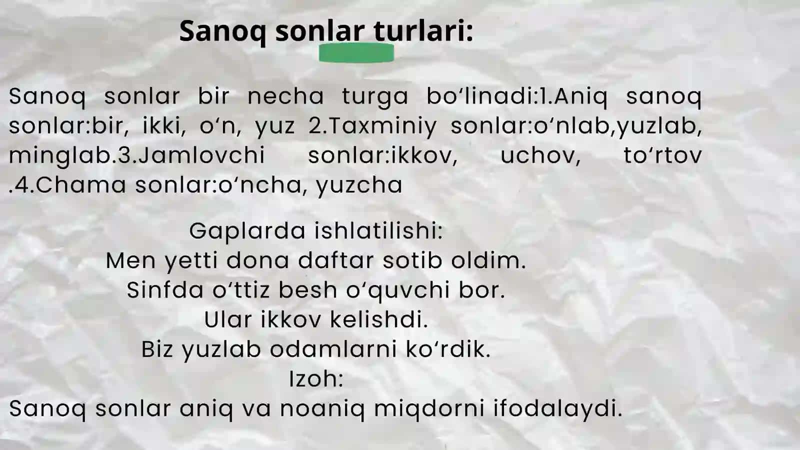Sonlarning tuzilish jihatidan turlari 4