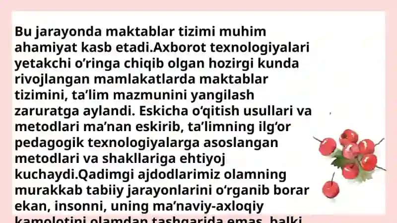 Qurbonnazarova Ozodaning tayyorlagan taqdimoti 4
