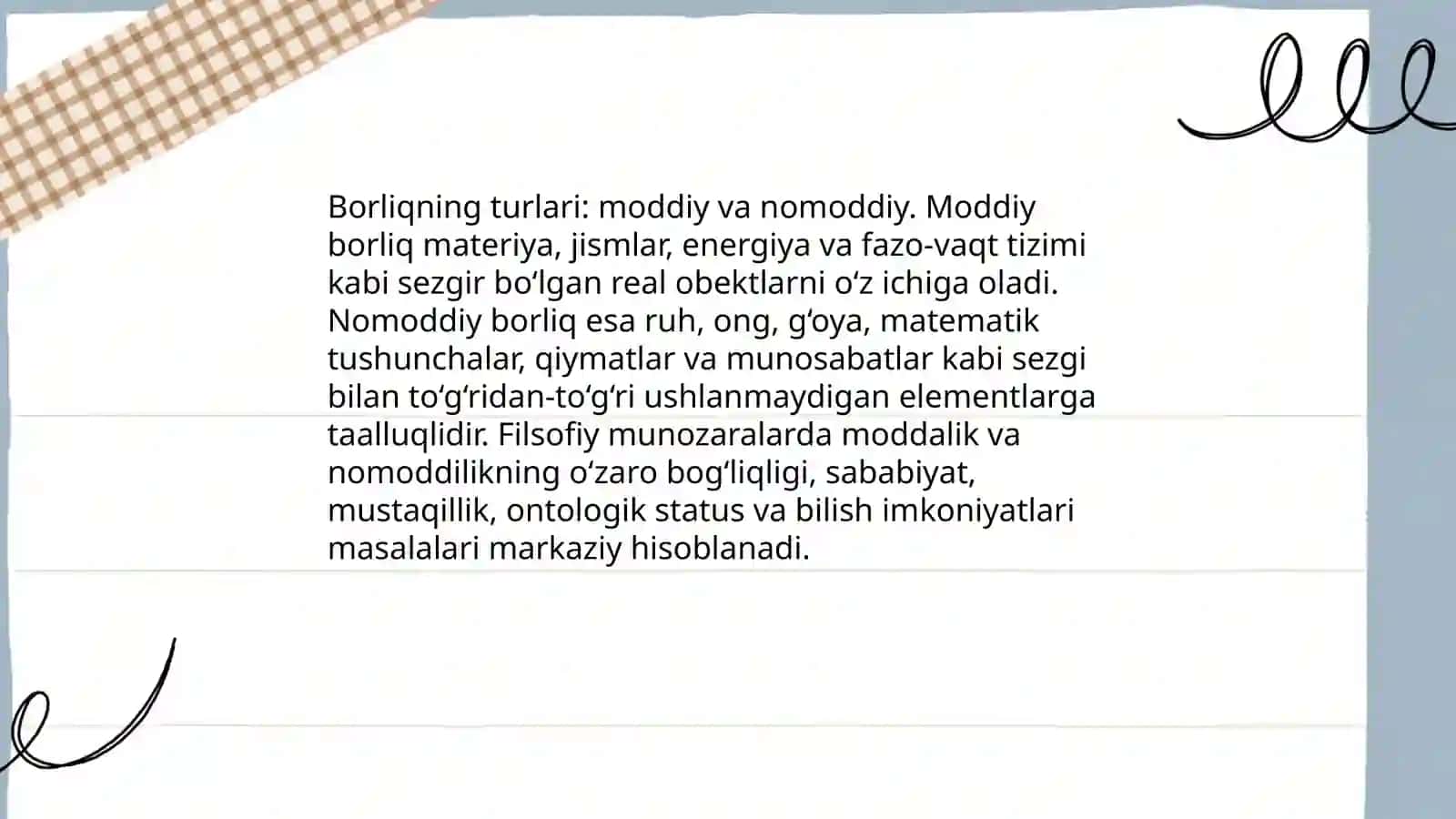 Borliq falsafasi (Ontologiya) 4