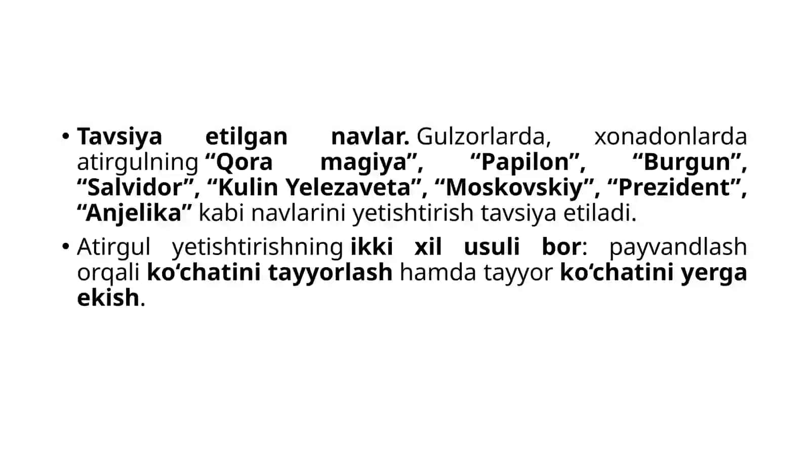 Ranoguldoshlar (Rosaceae) oilasiga mansub manzarali gullarga tavsif 4