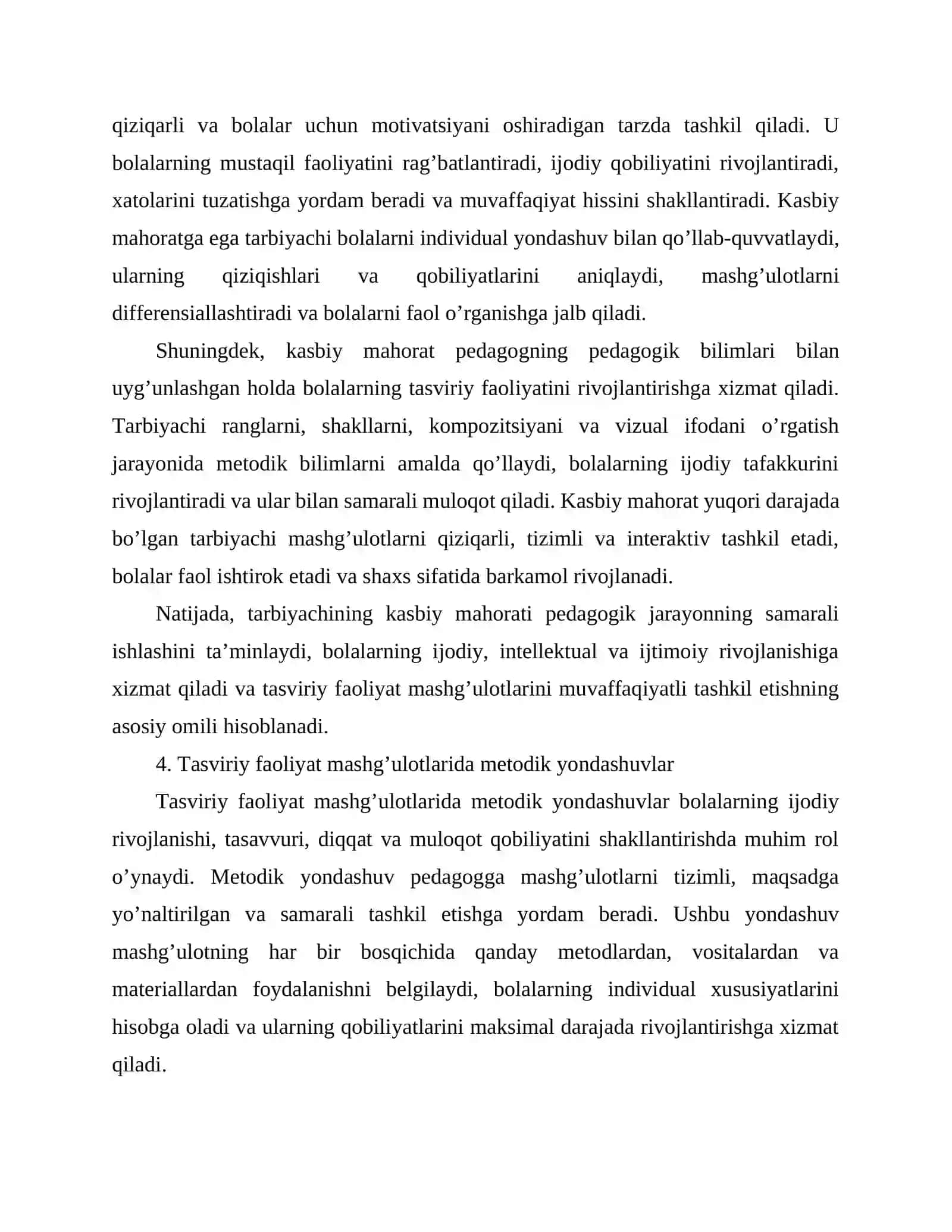 Tarbiyachining pedagogik mahorati 4