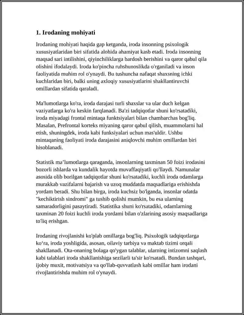 IRODA HAQIDA TUSHUNCHA. IRODAVIY AKT VA UNING TUZILISHI 4