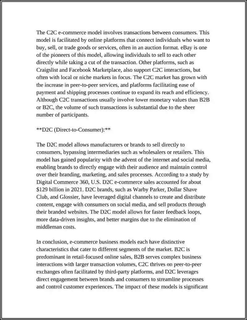 E-commerce Business Models 4