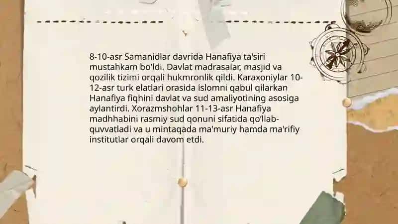 Hanafiya mazhabi tarixi 4