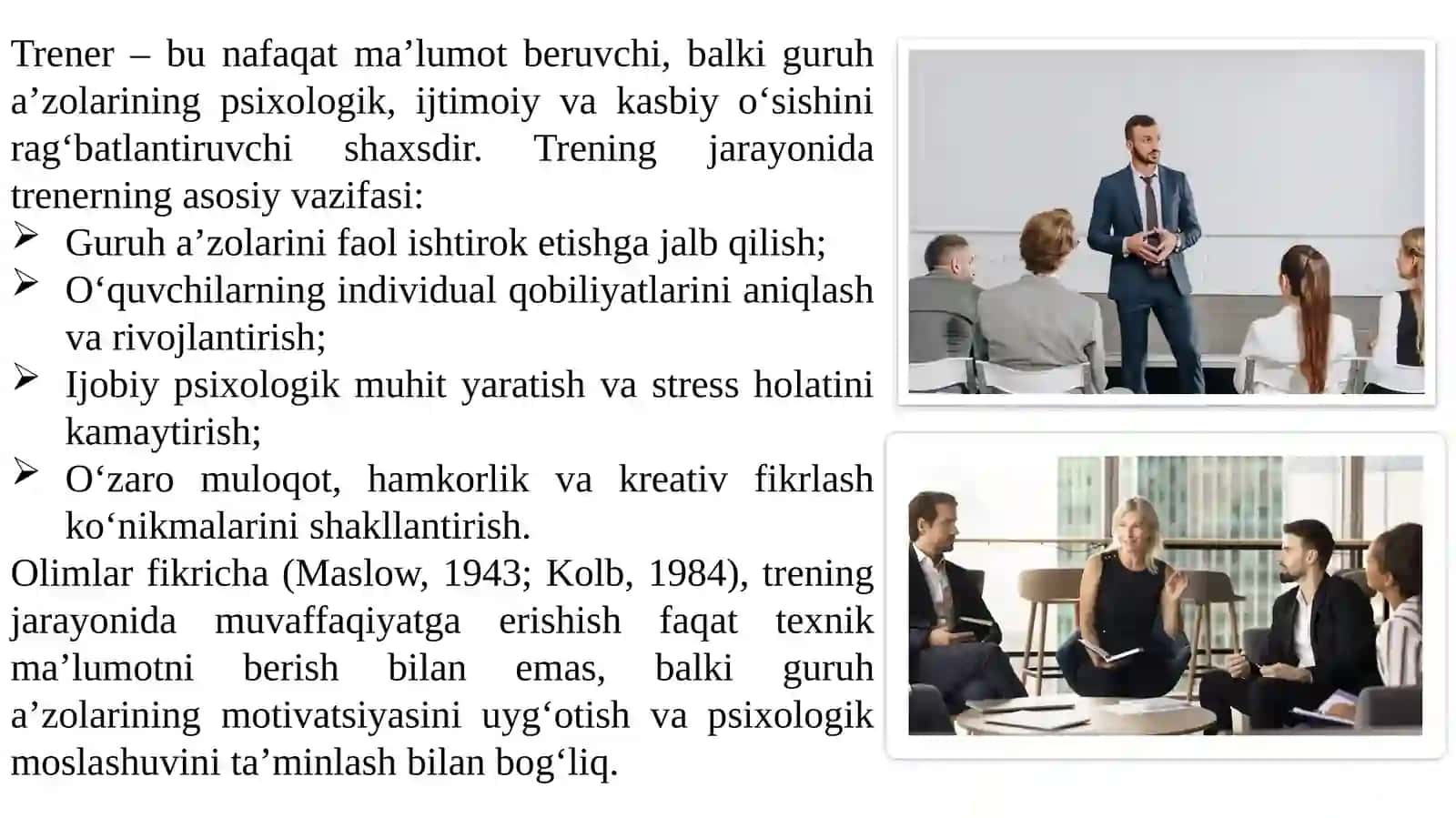 Trenerning guruhda ishlash uslubi 4