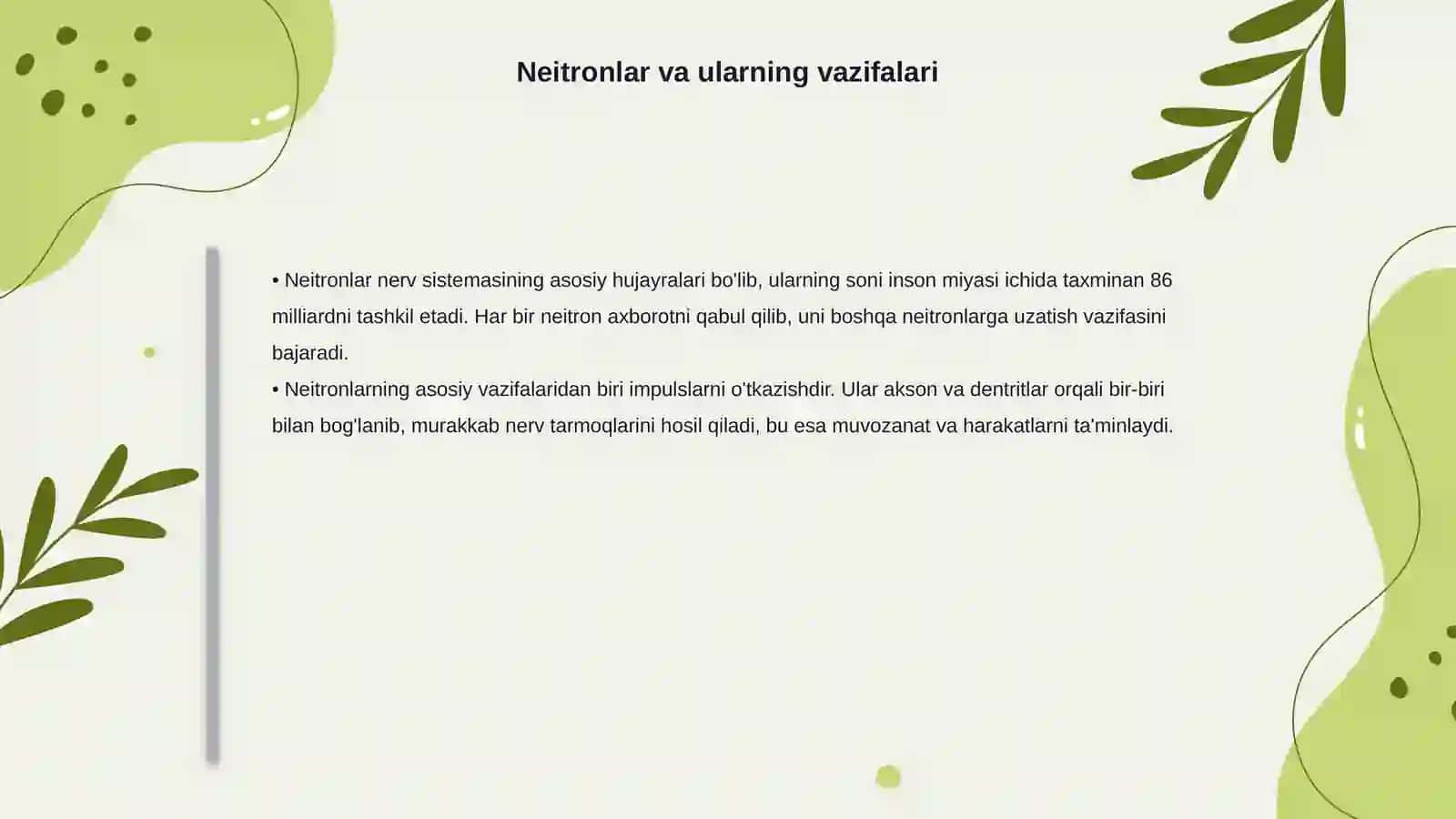 Nerv sistemasining fiziologik xususiyatlari 4