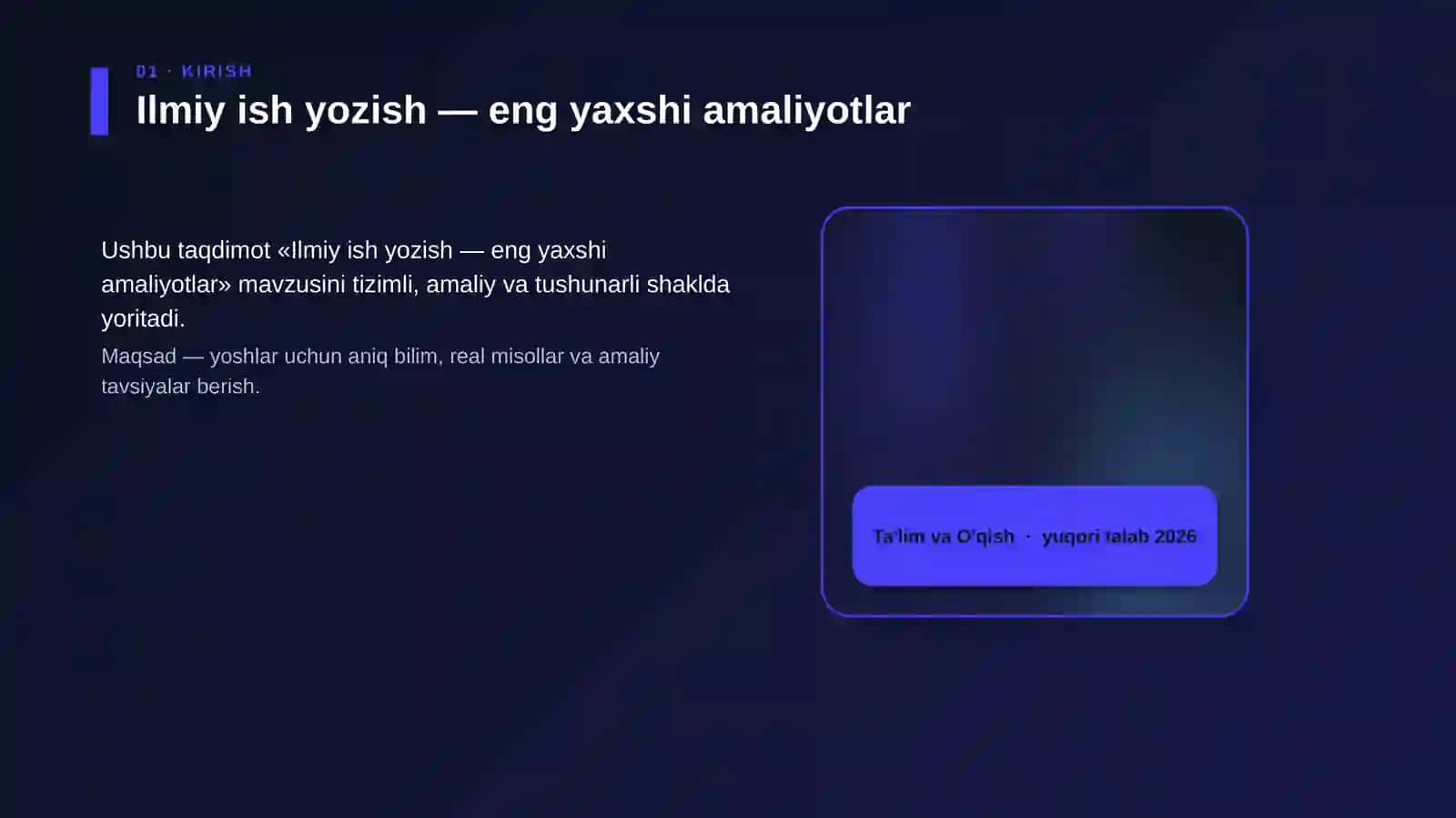 Ilmiy ish yozish — eng yaxshi amaliyotlar 4