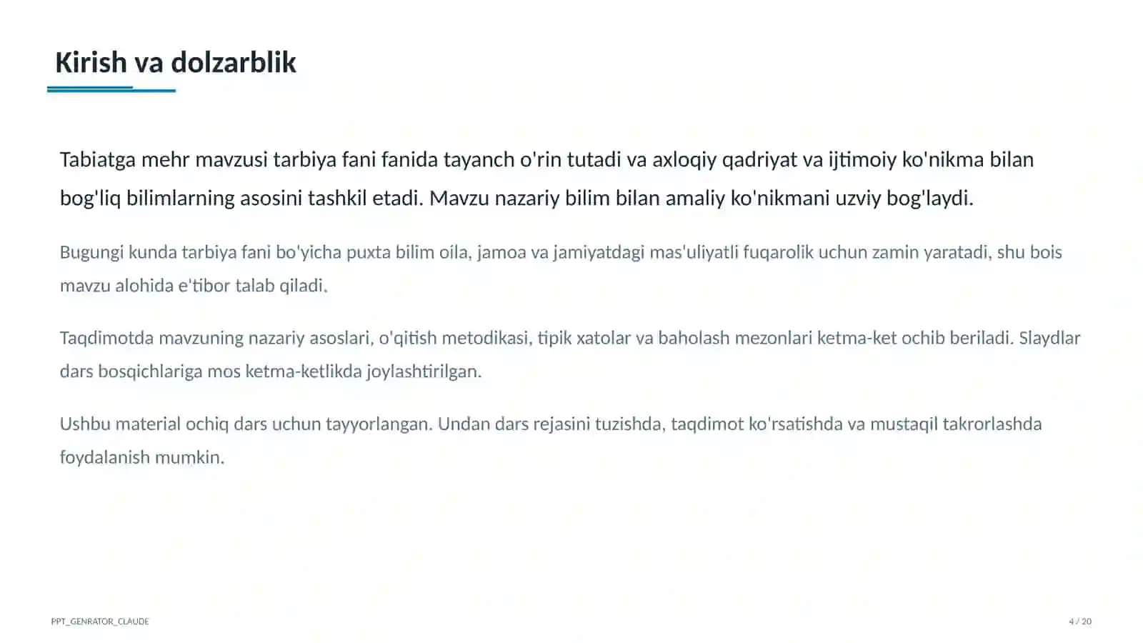 Tabiatga mehr (3-sinf) 4