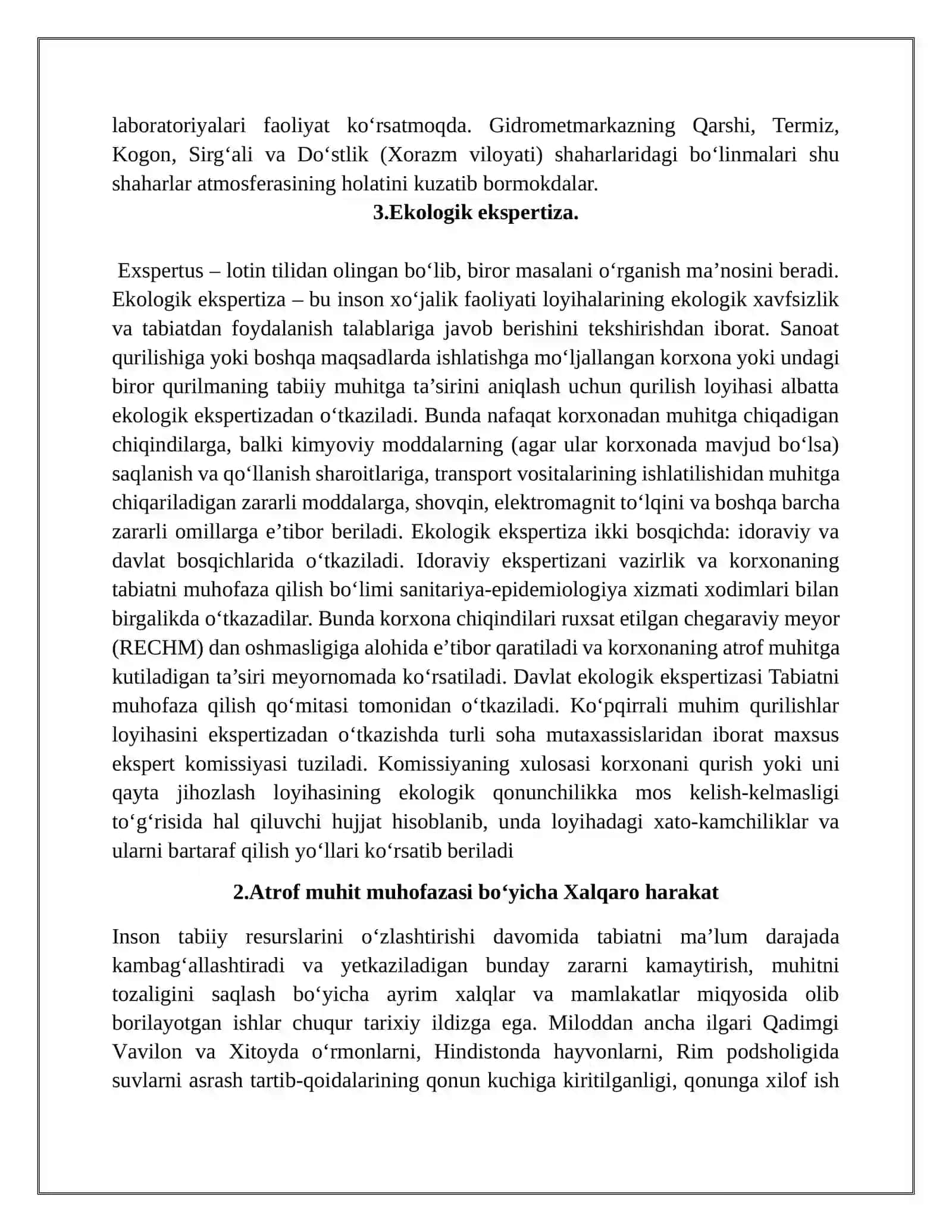 Monitoring tushunchasi.Barqaror rivojlanish muammolari va istiqbollari 4