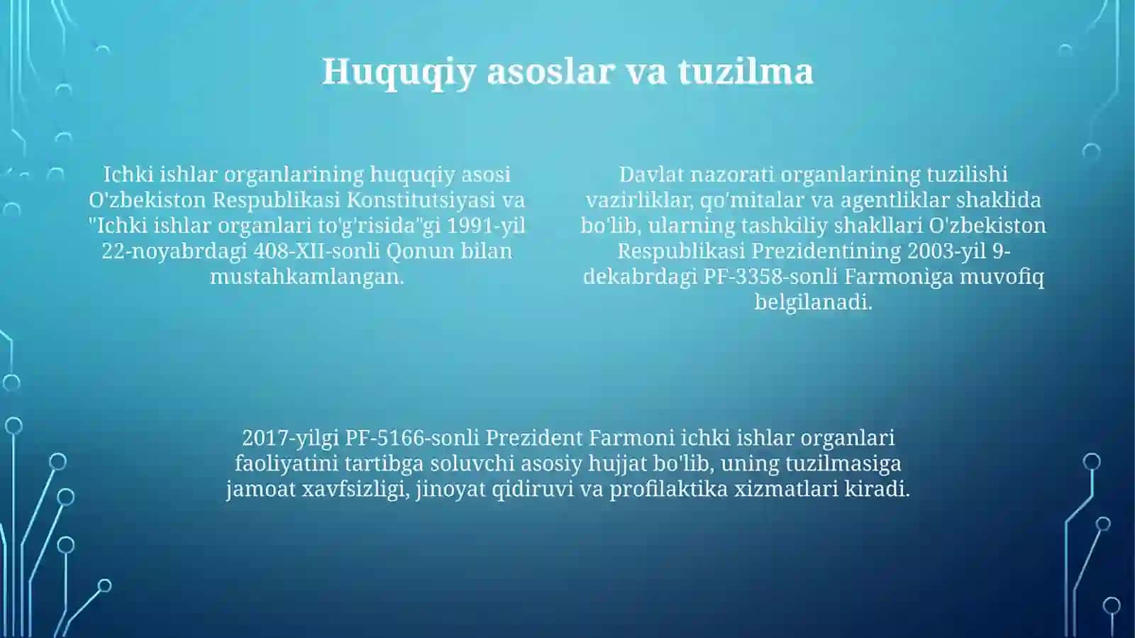 Ichki ishlar organlari, davlat inspeksiyasi organlari haqida tushuncha 4