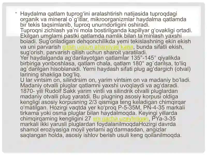 YERNI KUZGI BUG'DOY VA G'O'ZA EKISHGA TAYYORLASH 4