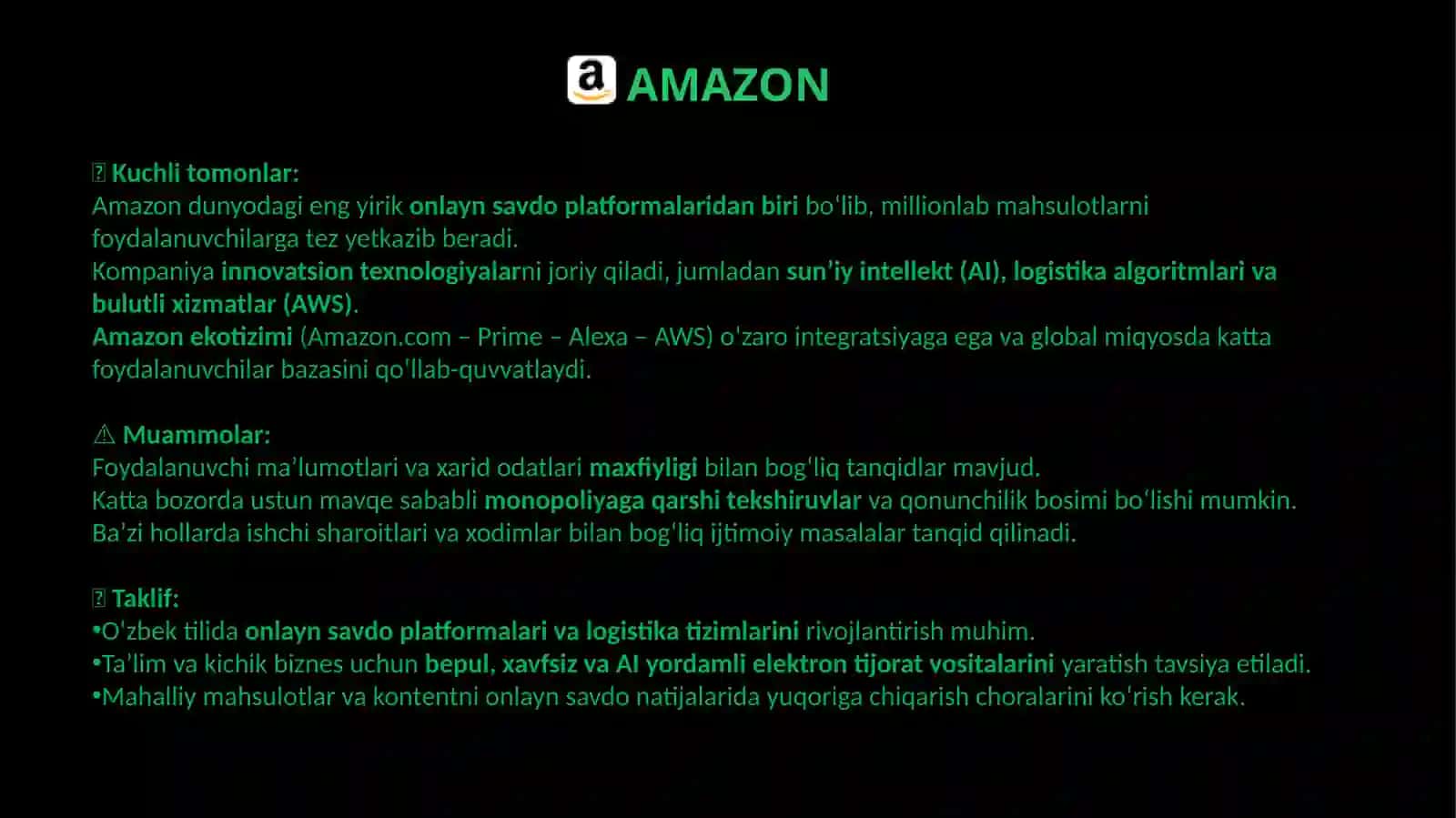 Kuchli tomonlar: Google, Amazon, Tesla, Meta 4