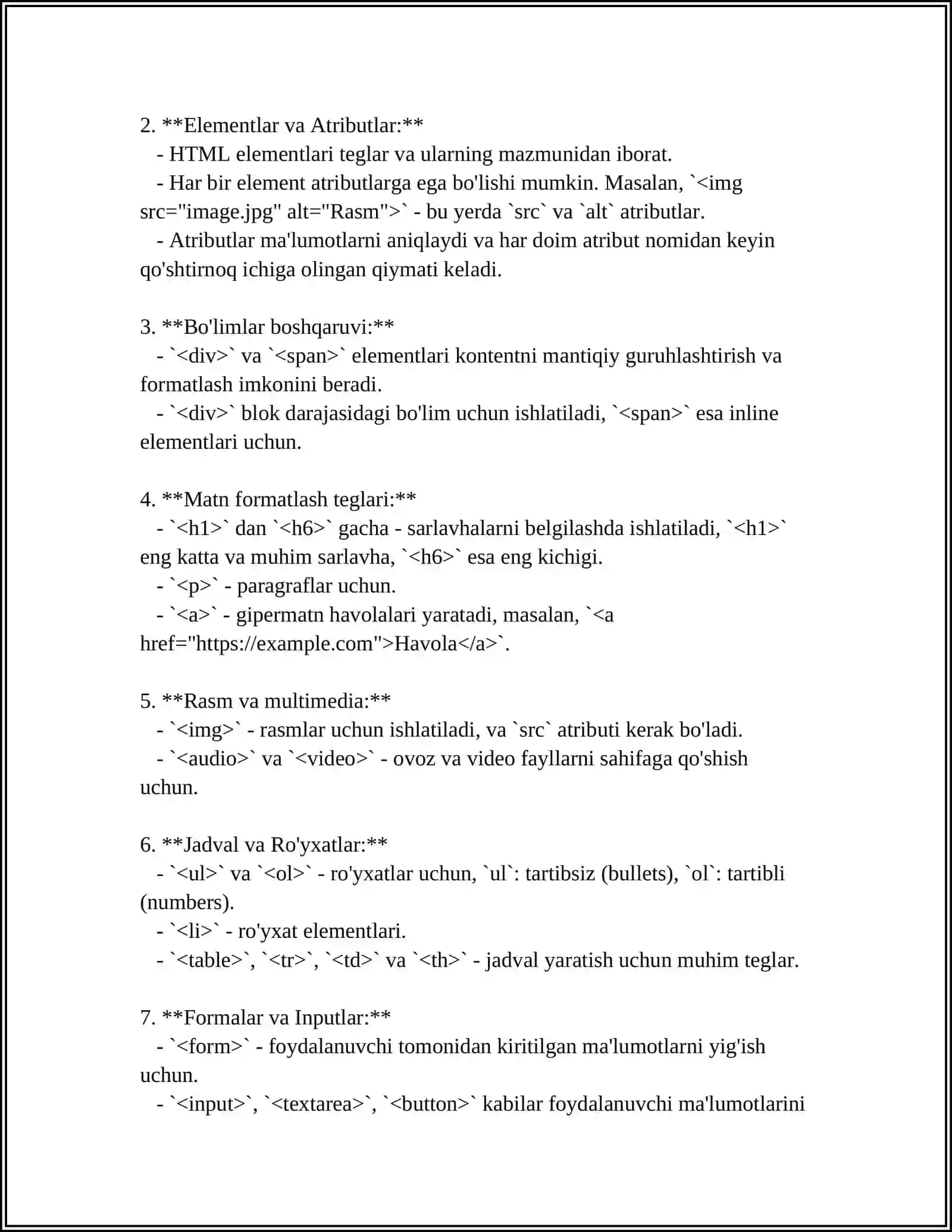 HTML VA CSS: VEB-DIZAYNNING ASOSIY PRINSIPLARI VA AMALIYOTLARI 4
