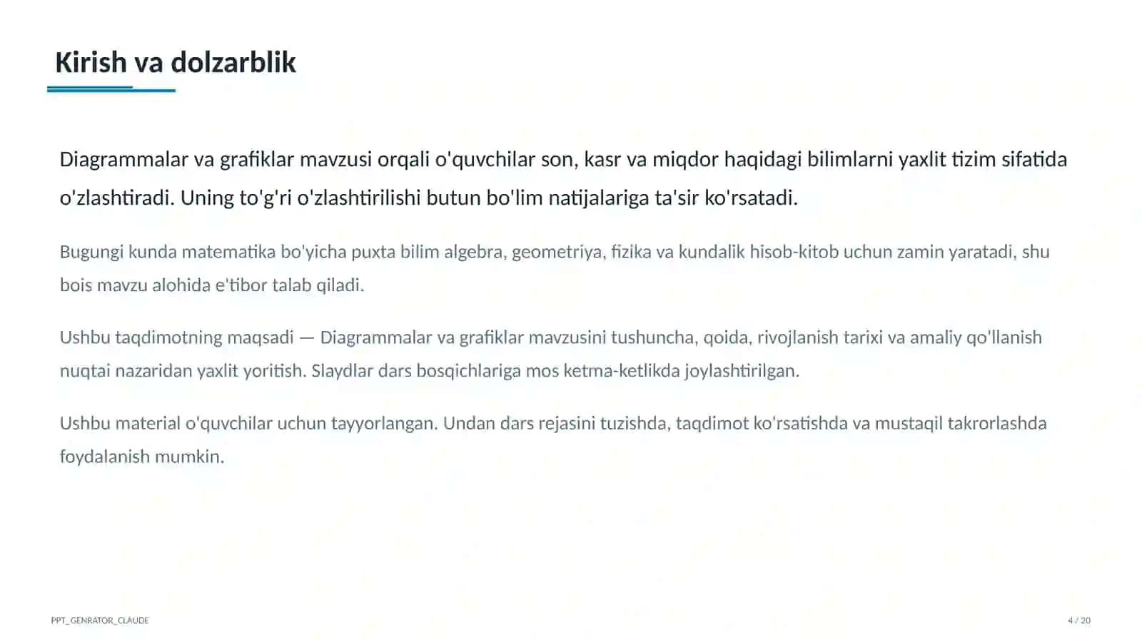 Diagrammalar va grafiklar (6-sinf) 4