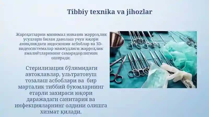 Xirurgiya boʻlimi tuzilmasi va uni ishini tashkil qilish 4