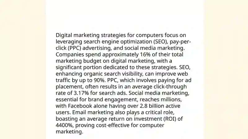Reading camputer advertising. 4