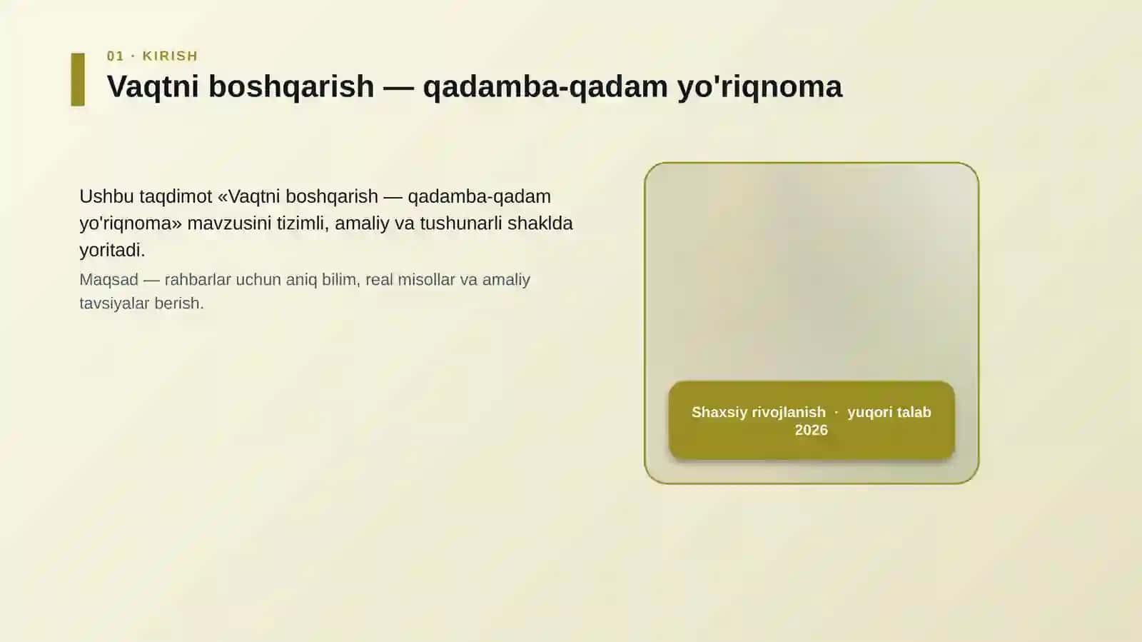 Vaqtni boshqarish — qadamba-qadam yo'riqnoma 4