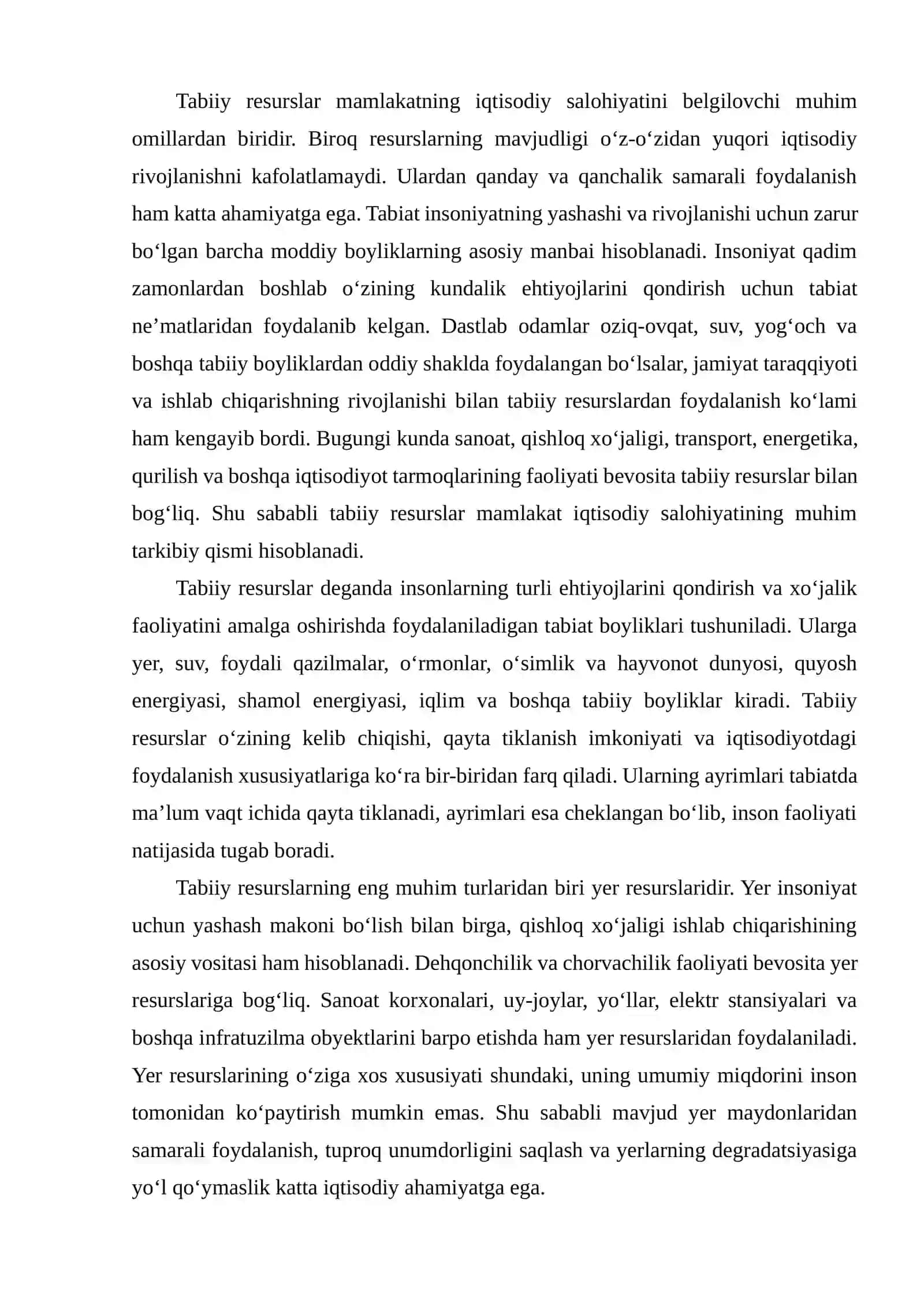TABIIY RESURSLARDAN OQILONA FOYDALANISHNING IQTISODIY ASOSLARI 4