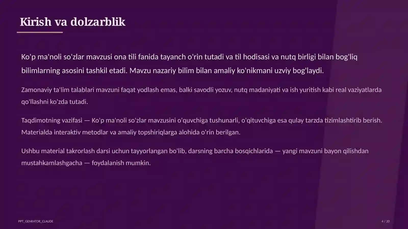 Ko'p ma'noli so'zlar (5-sinf) 4