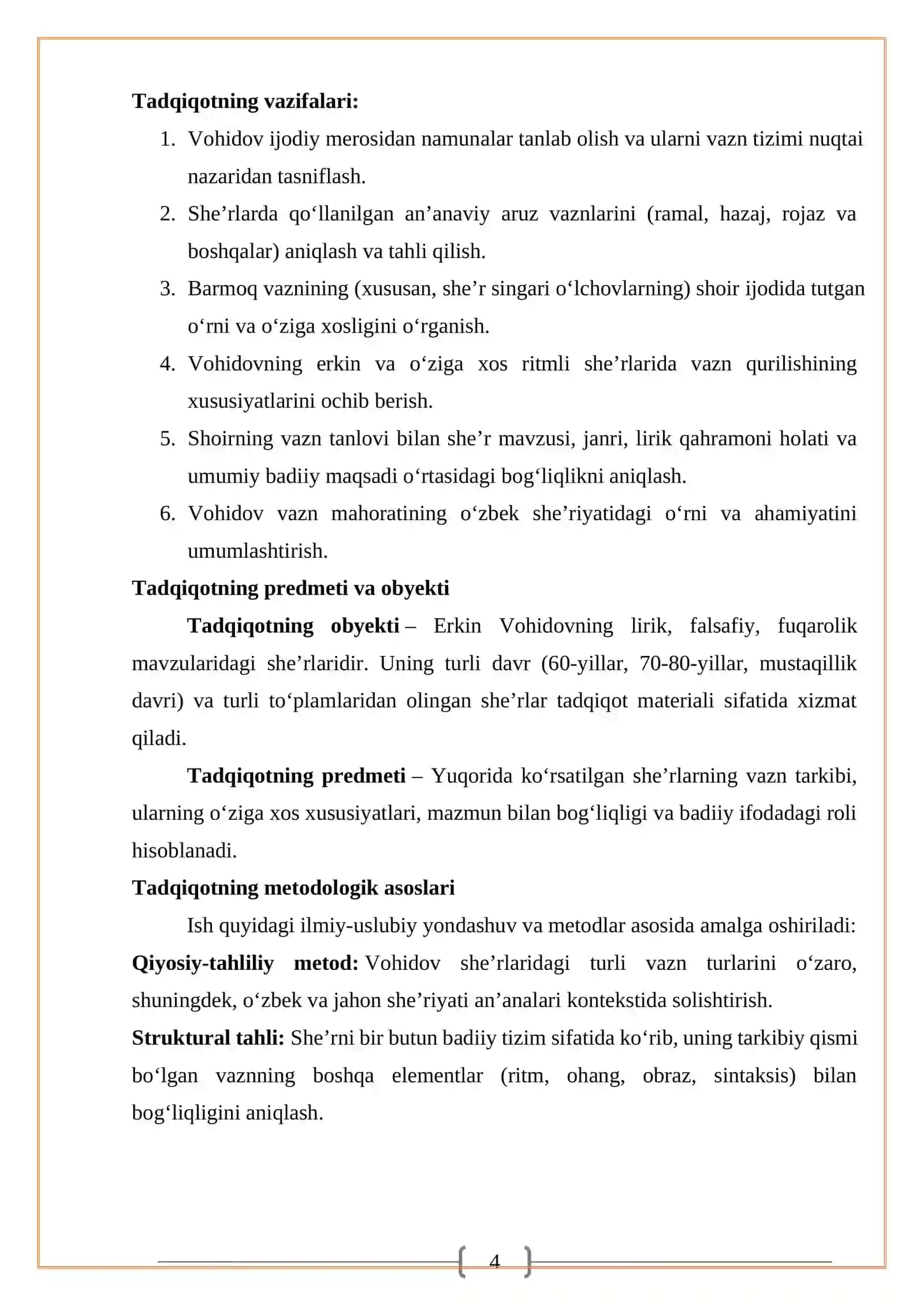 ERKIN VOHIDOV SHE'RIYATIDA VAZN TIZIMINING NAZARIY ASOSLARI 4