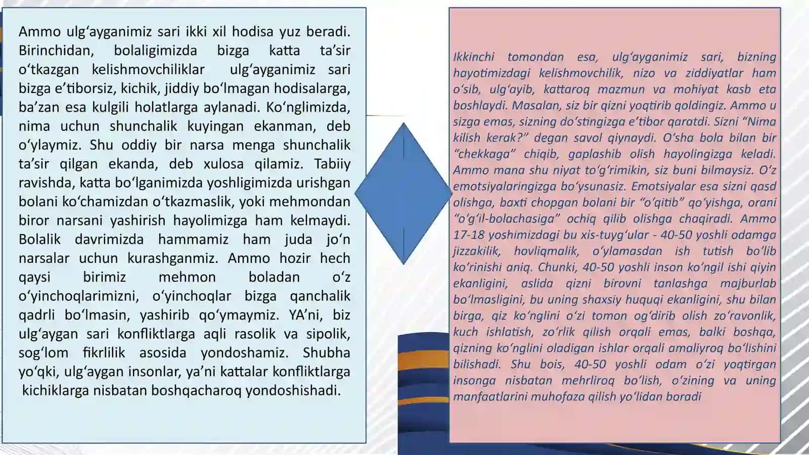 Konflikt inson hayotining ajralmas tarkibi sifatida: konfliktogenlar 4