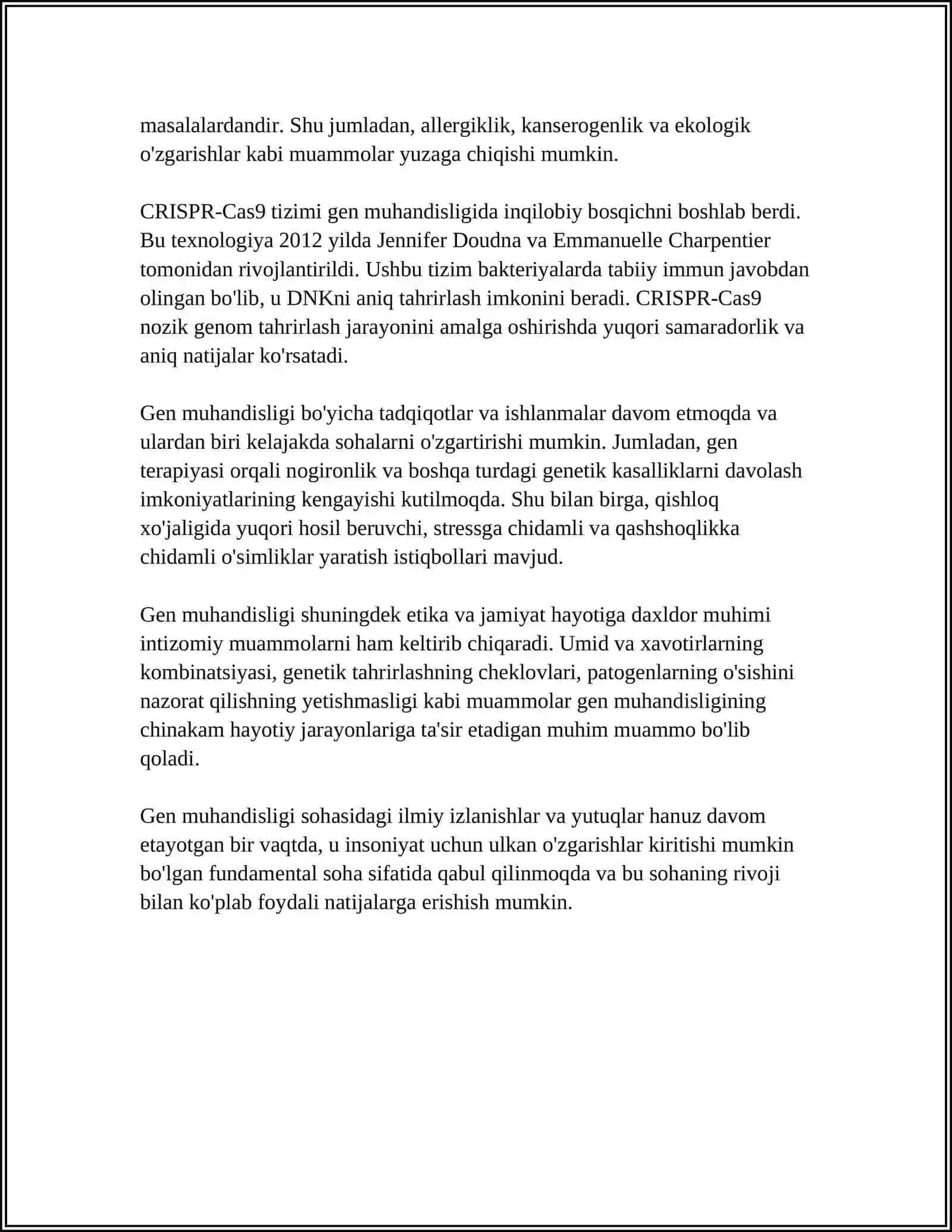 GEN MUHANDISLIK YORDAMIDA NOYOB OQSILLARNI SINTEZLASH 4