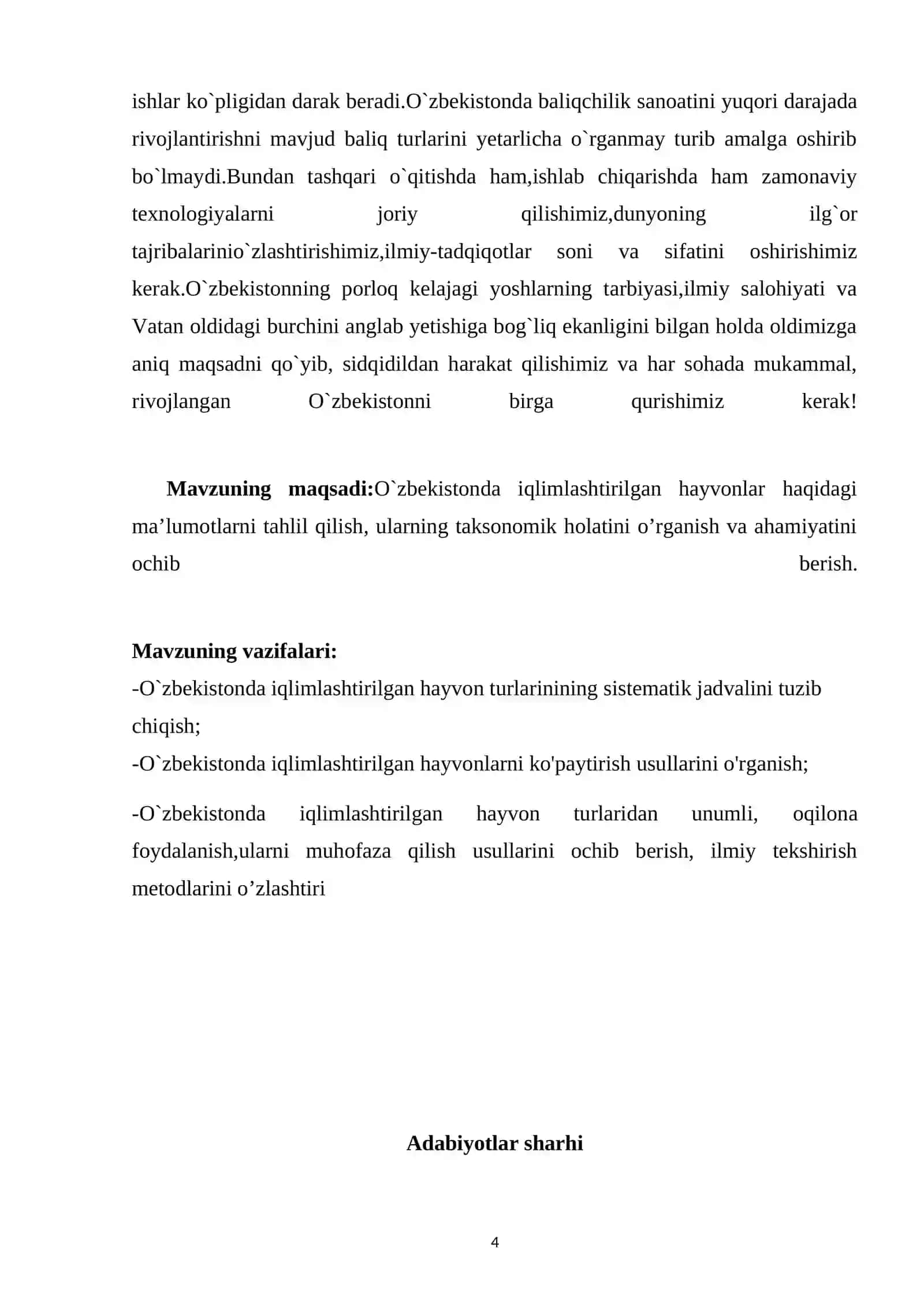 O’zbekistonda iqlimlashtirilgan hayvonlar hamda ularni ko’paytirish istiqbollari va muammolari 4